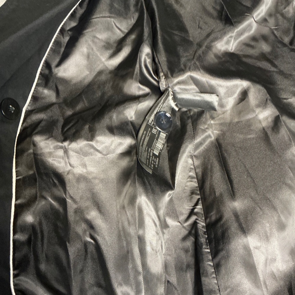 MANGO Black Trench Coat Women's Classic Belted Double Breasted Jacket - S - Picture 8 of 8